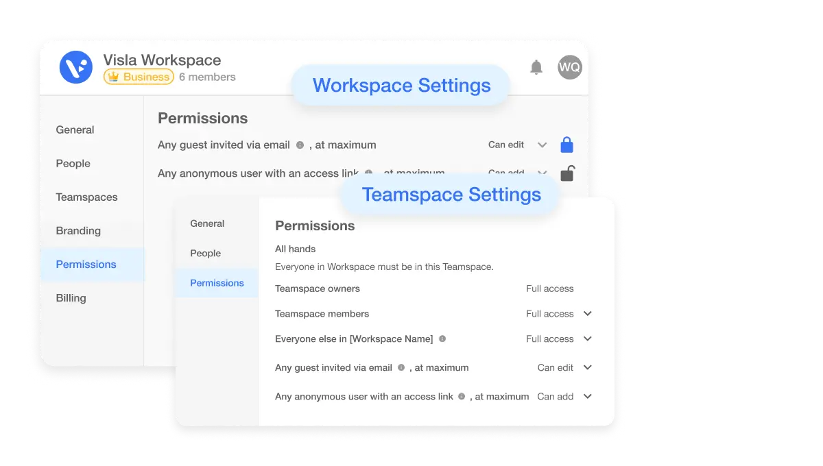 Share and manage video content - Interface showing options to share video via link with permission levels: can add, can comment, can view, and no access, ensuring secure and convenient access for collaborators.